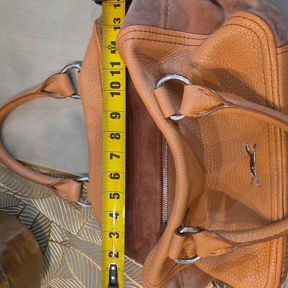 BIMBA Y LOLA Bag Stylish Tan Leather Satchel - Picture 13 of 14